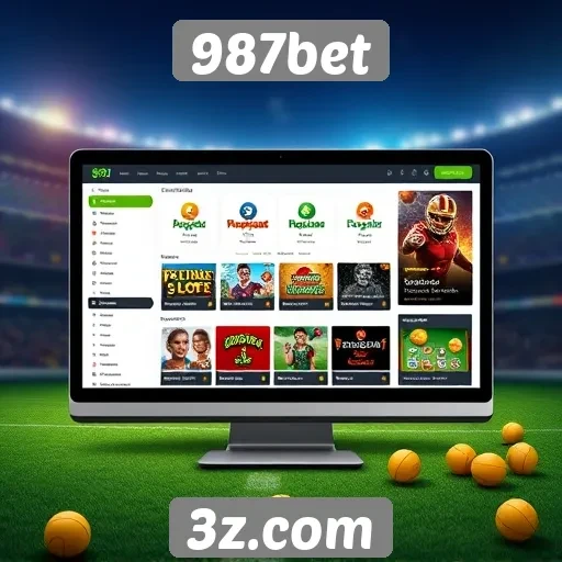 Interface e usabilidade do site 987bet