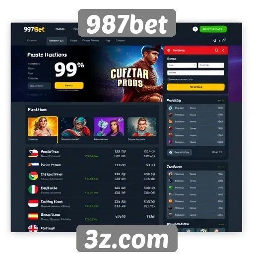 Análise da interface do usuário do site 987bet